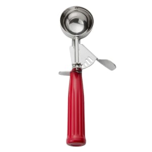 Vollrath 47169 #14 Oval Stainless Steel Squeeze Handle Disher - 2.31 oz.