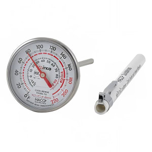 Taylor 3517 1 Dial Type Instant Read Thermometer w/ 4 1/2 Stem, 50 to 550 Degrees F, Stainless Steel