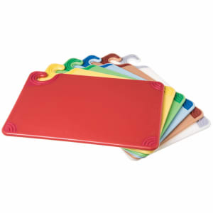 San Jamar Non-Slip Cutting Board, 9 x 12 x 3/8, 6 Colors