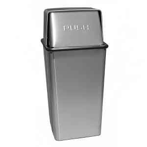 13 Gal. Metal Stainless Steel Swing Top Waste Receptacle 1311HTSS