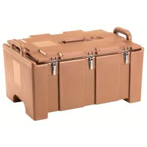 144-100MPC157 Camcarriers® Insulated Food Carrier - 40 qt w/ (1) Pan Capacity, Beige 