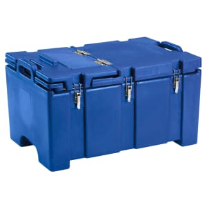 144-100MPCHL186 Camcarriers® Insulated Food Carrier - 40 qt w/ (1) Pan Capacity, Hinged Lid, Navy...