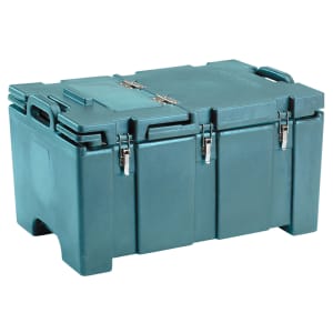 144-100MPCHL401 Camcarriers® Insulated Food Carrier - 40 qt w/ (1) Pan Capacity, Hinged Lid, Navy...