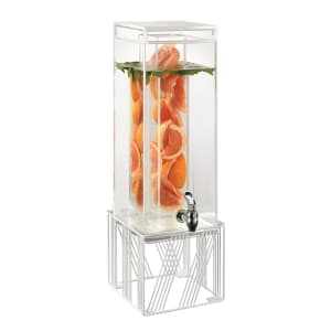 Cal-Mil 4102-3INF-15 Portland 3 Gallon Beverage Dispenser, with Infusion Chamber, White Wire Base