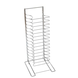 2x Pizza Pan Rack 15-Slot Shelf for Stacking Thin Pans Trays Screen Separator 