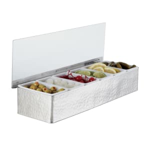 San Jamar BD4005E 5-Compartment Condiment Tray With Snap On Caddy
