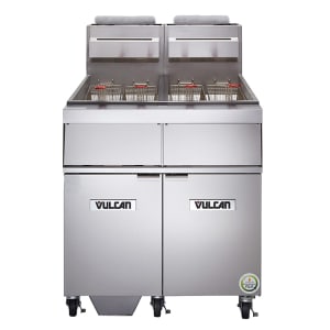 Vulcan 3GR85MF Gas Fryer - (3) 90 lb Vats, Floor Model, Natural Gas