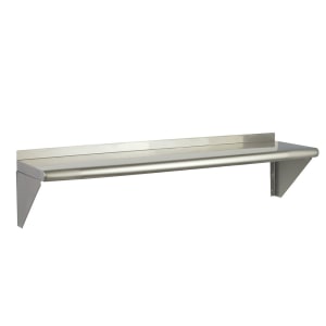 Bobrick B-298X24 Solid Wall Mounted Shelf, 24"W X 8"D, Stainless