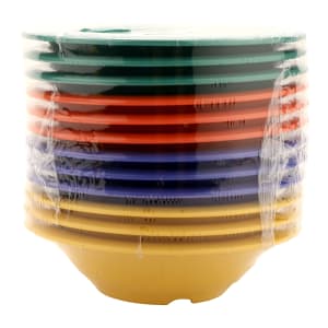 GET B-86-MIX 8 Oz Melamine Dinner Bowl, Assorted Colors