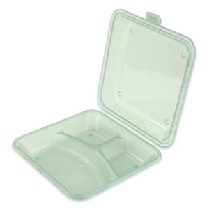 Dart Solo 8" X 8"x 3" Clear Plastic Hinged Food Take out Container 1 Compartment for sale online 