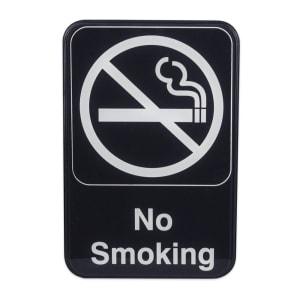 Stainless Steel Sign No Smoking Sign Card Restaurant Office Non-Smoking Desk Logo Indicator AHANDMAKER 6 Pcs Stainless Steel No Smoking Table Sign
