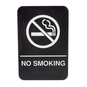 Stainless Steel Sign No Smoking Sign Card Restaurant Office Non-Smoking Desk Logo Indicator AHANDMAKER 6 Pcs Stainless Steel No Smoking Table Sign