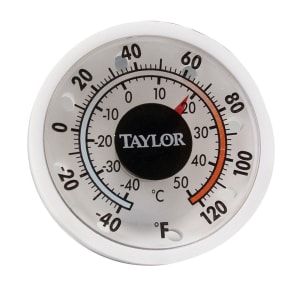 Taylor 5380N Window Wall Thermometer w/ Adhesive Mount, -40 to 120F, for Window or Wall, Indoor/Outdoor