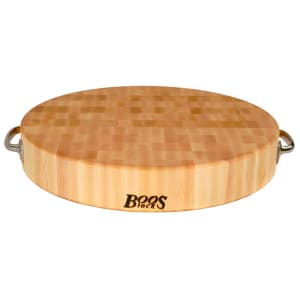 Maple MCB1 End Grain Square Chopping Block with Feet, 4″ Thick (MC Series)  - John Boos & Co