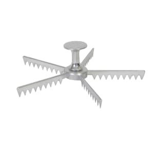 Browne 575116 Pie Cutter, 6 Cut, Stainless Steel