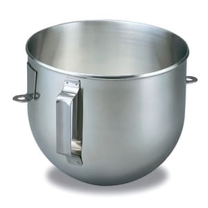 KitchenAid KN25WPBH Polished Stainless Steel 5 Qt. Mixing Bowl with Handle  for Stand Mixers