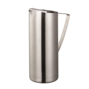 thumbnail interactive-video image 1 of HUBERT® 64 Oz Stainless Steel Water Pitcher – Hammered Finish, Silver 1 of 5