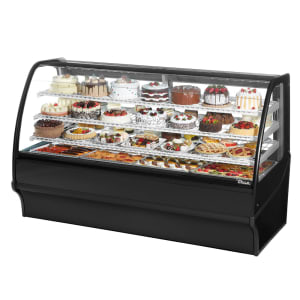 New 48 Xiltek Commercial Curved Glass Refrigerated Deli Case/Display Case/Bakery Case/Meat Case With LED Lighting and Castors