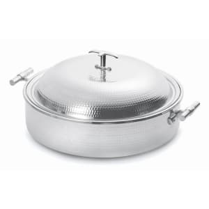 Eastern Tabletop 5914H 4 Qt. Hammered Stainless Steel Induction Pot with Lid  and Helper Handle