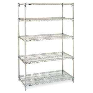 001-5A557C Super Erecta® Chrome Wire Shelf Kit - 48"W x 24"D x 74"H