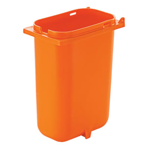 003-83156 3 1/2 qt Fountain Jar w/ Notch for Ladle, Polypropylene, Orange