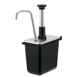 003-87300 Pump Style Condiment Dispenser w/ (1) Jar Pump, (1) oz Stroke, Stainless
