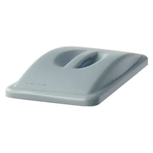 007-268888GR Rectangle Dome Top Trash Can Lid - Plastic, Gray