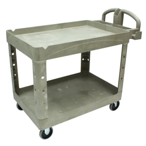 007-452088BE 2 Level Polymer Utility Cart w/ 500 lb Capacity, Raised Ledges