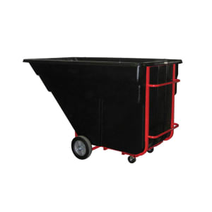 007-FG102500BLA 1 1/2 cu yd Trash Cart w/ 1200 lb Capacity, Black
