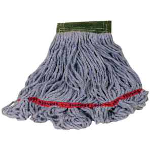 007-FGC15206BL00 Looped-End Medium Wet Mop Head - 5" Headband, 4 Ply Cotton/Synthetic Blend, Blue