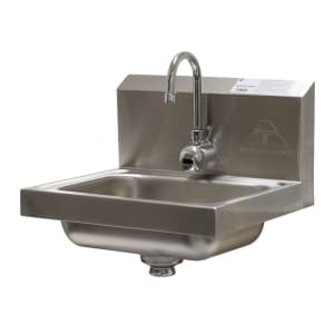009-7PS612X Wall Mount Commercial Touchless Hand Sink w/ 14"L x 10"W x 5"D Bowl, Basket Drain