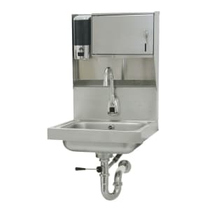 009-7PS81 Wall Mount Commercial Touchless Hand Sink w/ 14"L x 10"W x 5"D Bowl, Electronic Faucet