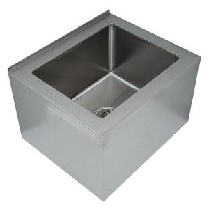 009-9OP48 Floor Mount Mop Sink w/ 12"D Bowl, Tile Edge