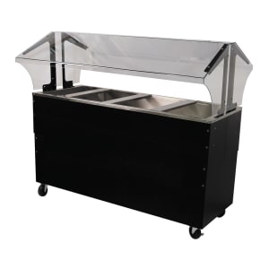 009-B4CPUBSB 58" Cold Food Bar - (4) Pan Capacity, Floor Model, Black