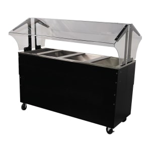 009-B4CPUBSB 62 7/16" Cold Food Bar - (4) Pan Capacity, Floor Model, Black