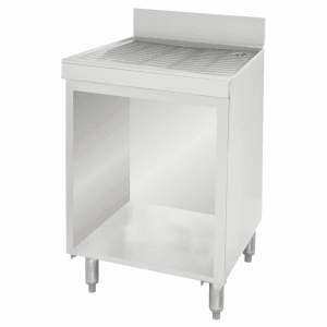 009-CRD2BX Under Bar Drainboard Cabinet w/ 4" Backsplash - 24" x 21" x 33", Stainless