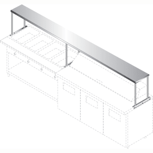 009-CU1848 48" Solid Table Mounted Shelving