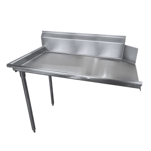 009-DTCS3024L Straight Dishtable - R-L Operation, Stainless Legs, 23x30x34", 14 ga 304 Stainless