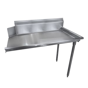 009-DTCS60108R Straight Dishtable - L-R Operation, Galvanized Legs, 107x30x34", 16 ga 304 Stainless