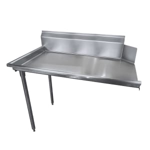 009-DTCS3048L Straight Dishtable - R-L Operation, Stainless Legs, 47x30x34", 14 ga 304 Stainless