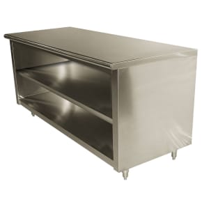 009-EBSS2410M 120" Dish Cabinet w/ Open Base & Midshelf, 24"D