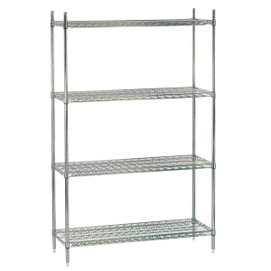 009-ECC2436 Chrome Wire Shelf Kit - 36"L x 24"W x 74"H