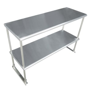 009-EDS1260X 60 1/4" Table Mount Double Overshelf, Stainless