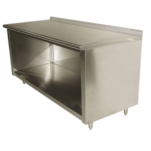 009-EFSS2410 120" Dish Cabinet w/ Open Base & 1 1/2" Backsplash, 24"D
