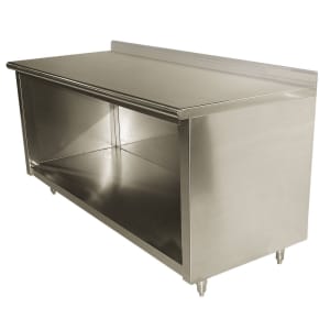 009-EKSS3012 144" Dish Cabinet w/ Open Base & 5" Backsplash, 30"D