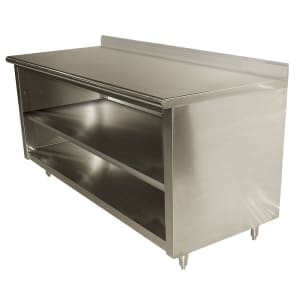 009-EKSS308M 96" Dish Cabinet w/ Open Base & Midshelf, 5" Backsplash, 30"D