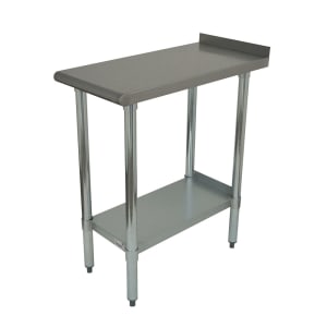 009-FT3015X Economy Equipment Filler Table - Galvanized Legs, Undershelf, 15x30