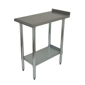 009-FT3018X Economy Equipment Filler Table - Galvanized Legs, Undershelf, 18x30