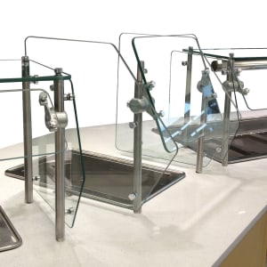 009-GS48 49 3/4" Food Shield - Self-service, Heat-tempered Glass Front