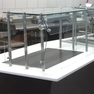 009-GSG1572 Food Shield - Heat Tempered Glass Top Shelf, Front, Side Panels, 15x72x18